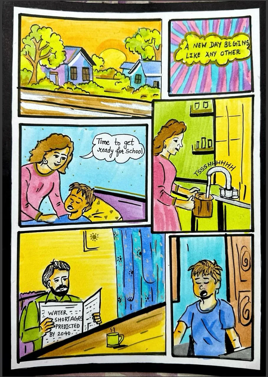 Blue Gold illustrated story, sequence 1